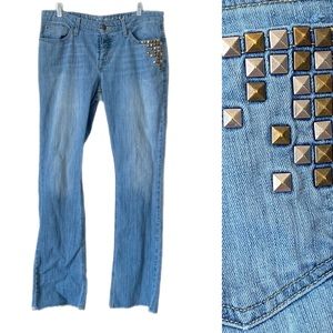 GYPSY SOULE Jeans Studded Button Fly Sz 10/30